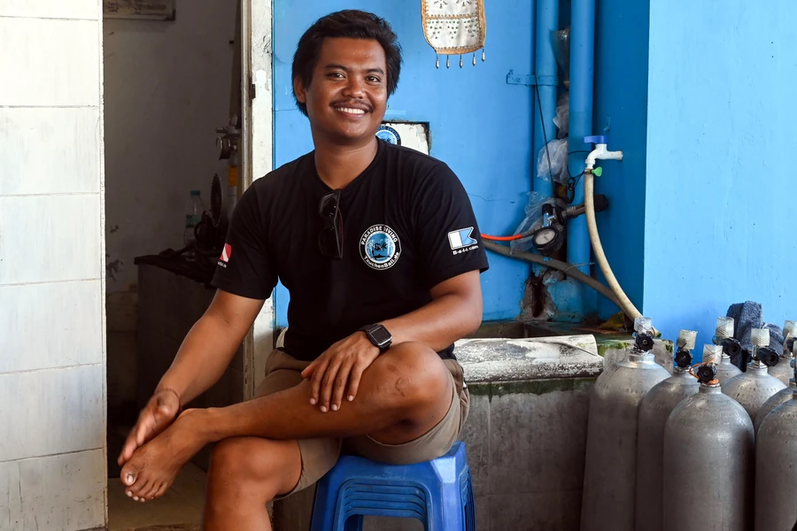 Erfahrener Diveguide von Paradise Diving Bali