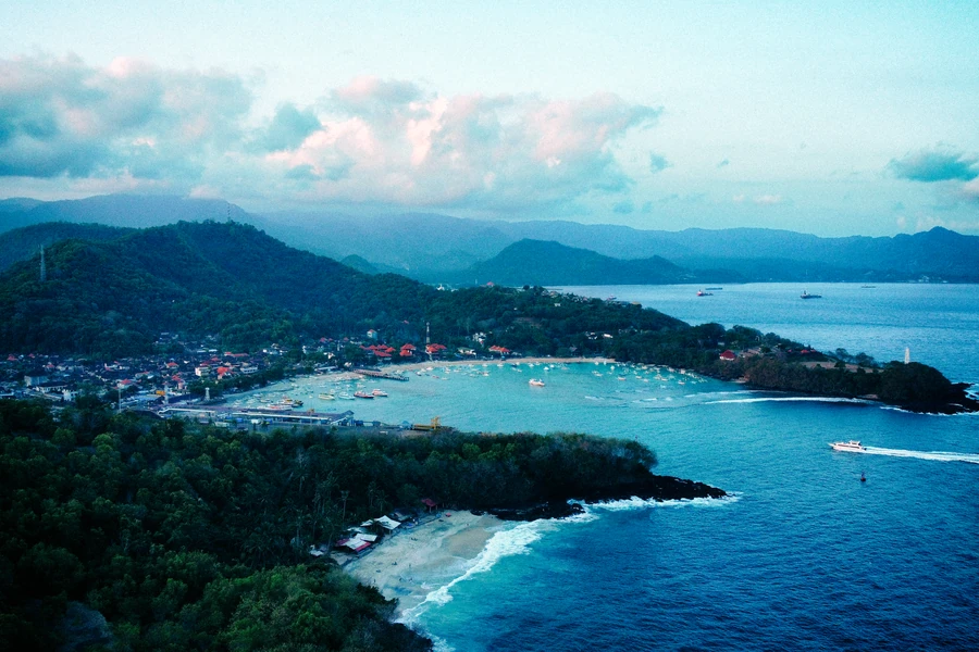 Padang Bai auf Bali, Standort der Tauchbasis Paradise Diving